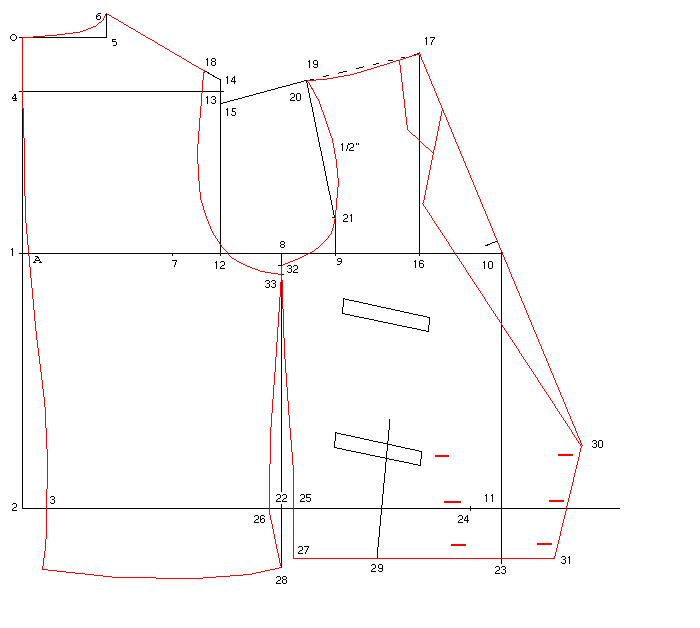 [Pic of waistcoat pattern draft.]